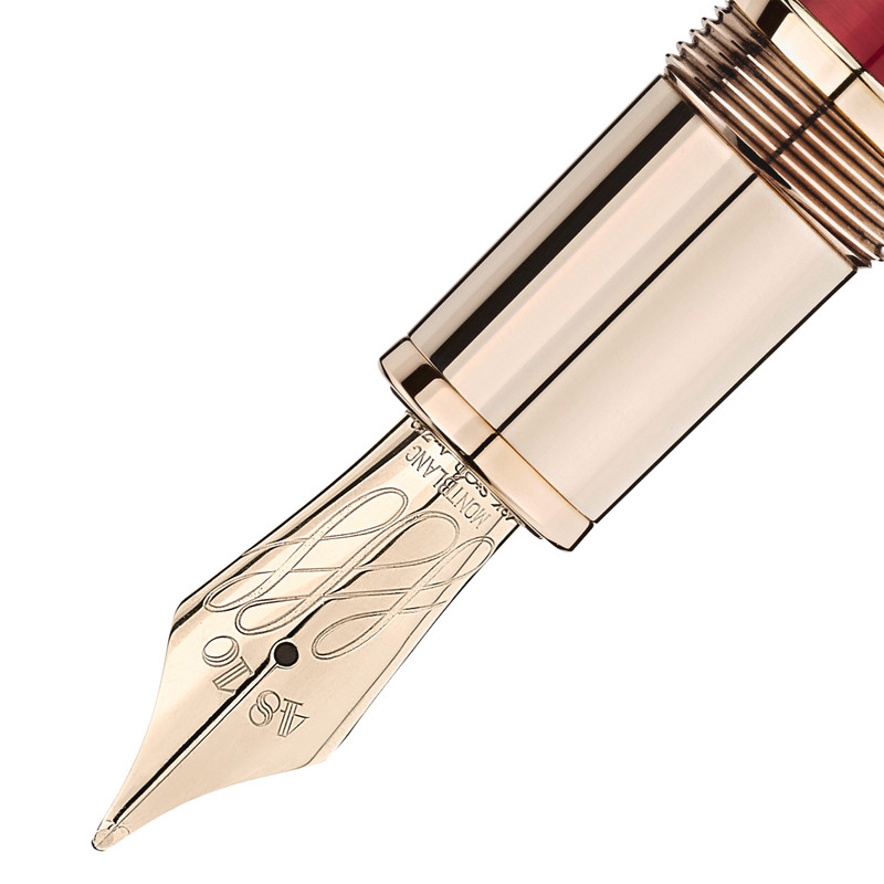Montblanc MEISTERSTÜCK CALLIGRAPHY SOLITAIRE BURGUNDY LACQUER FLEXIBLE NIB outlook