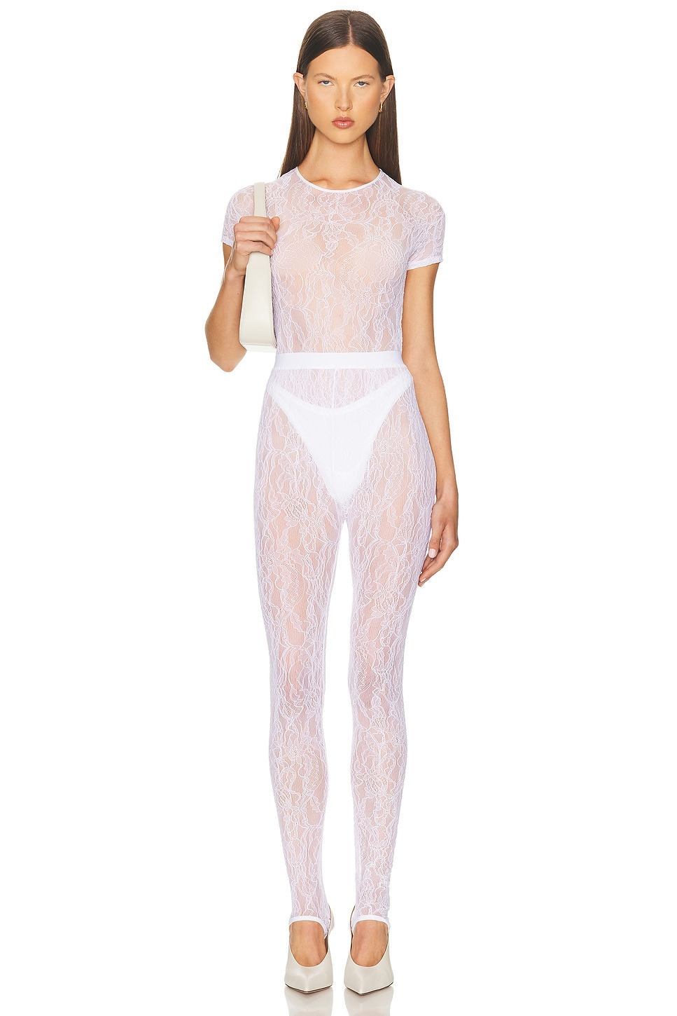 Lace Cap Sleeve Bodysuit - 5