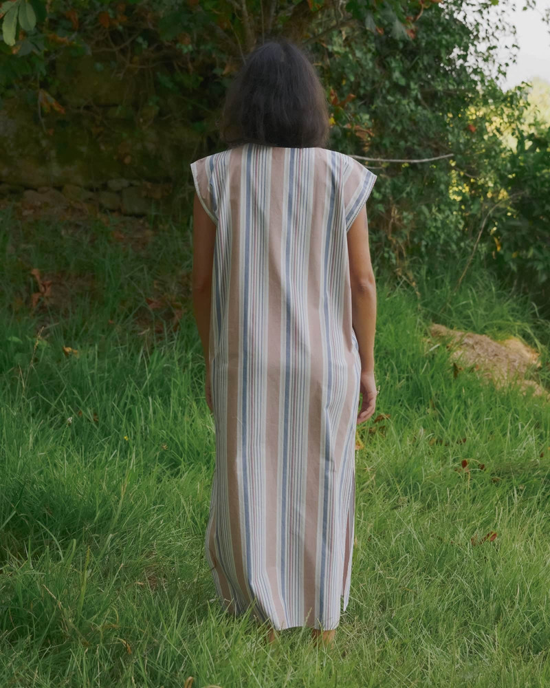 Stave Sleeveless Dress - Organic Cotton Poplin 5