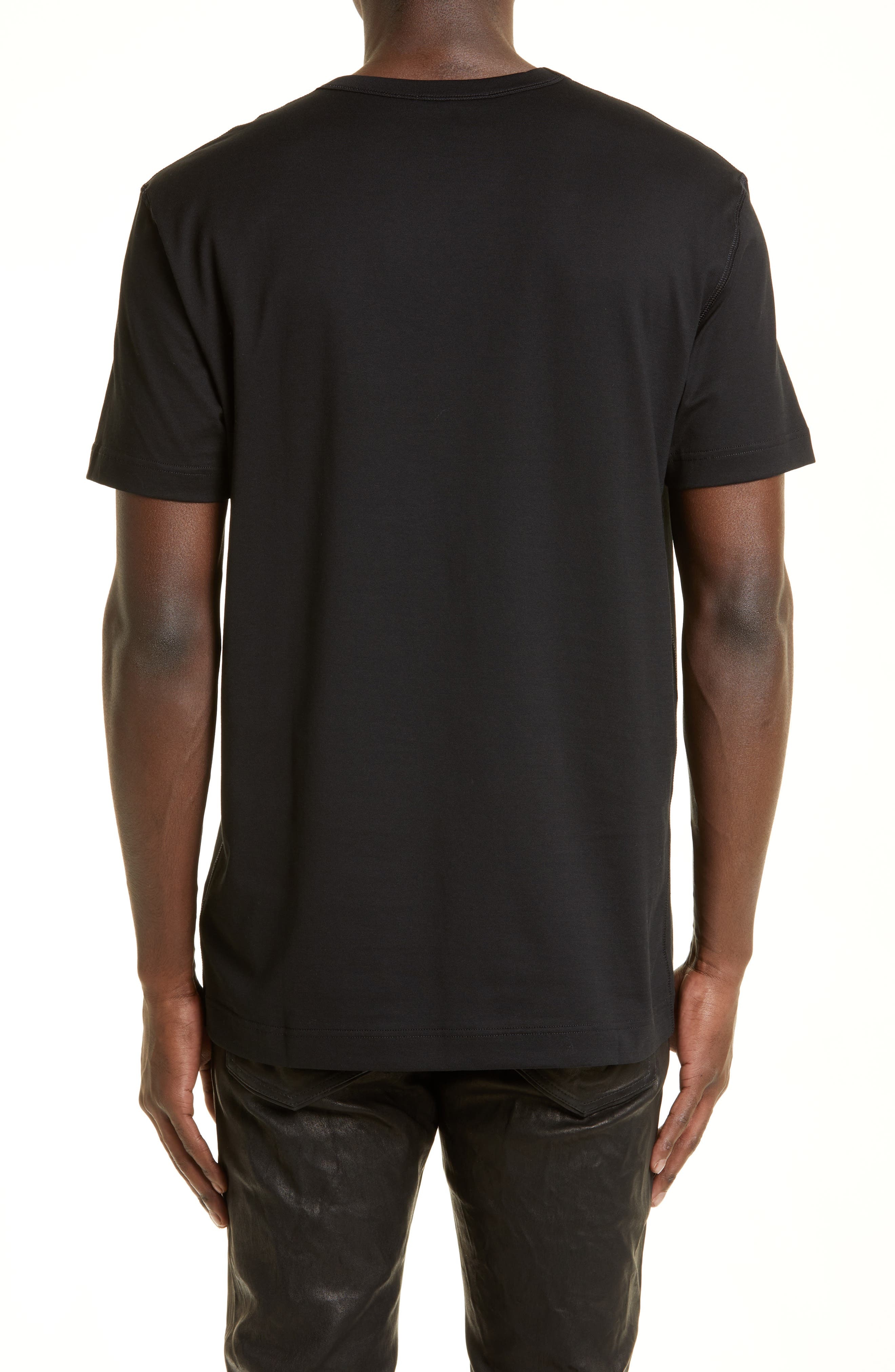 Logo Plate Crewneck Cotton T-Shirt - 2