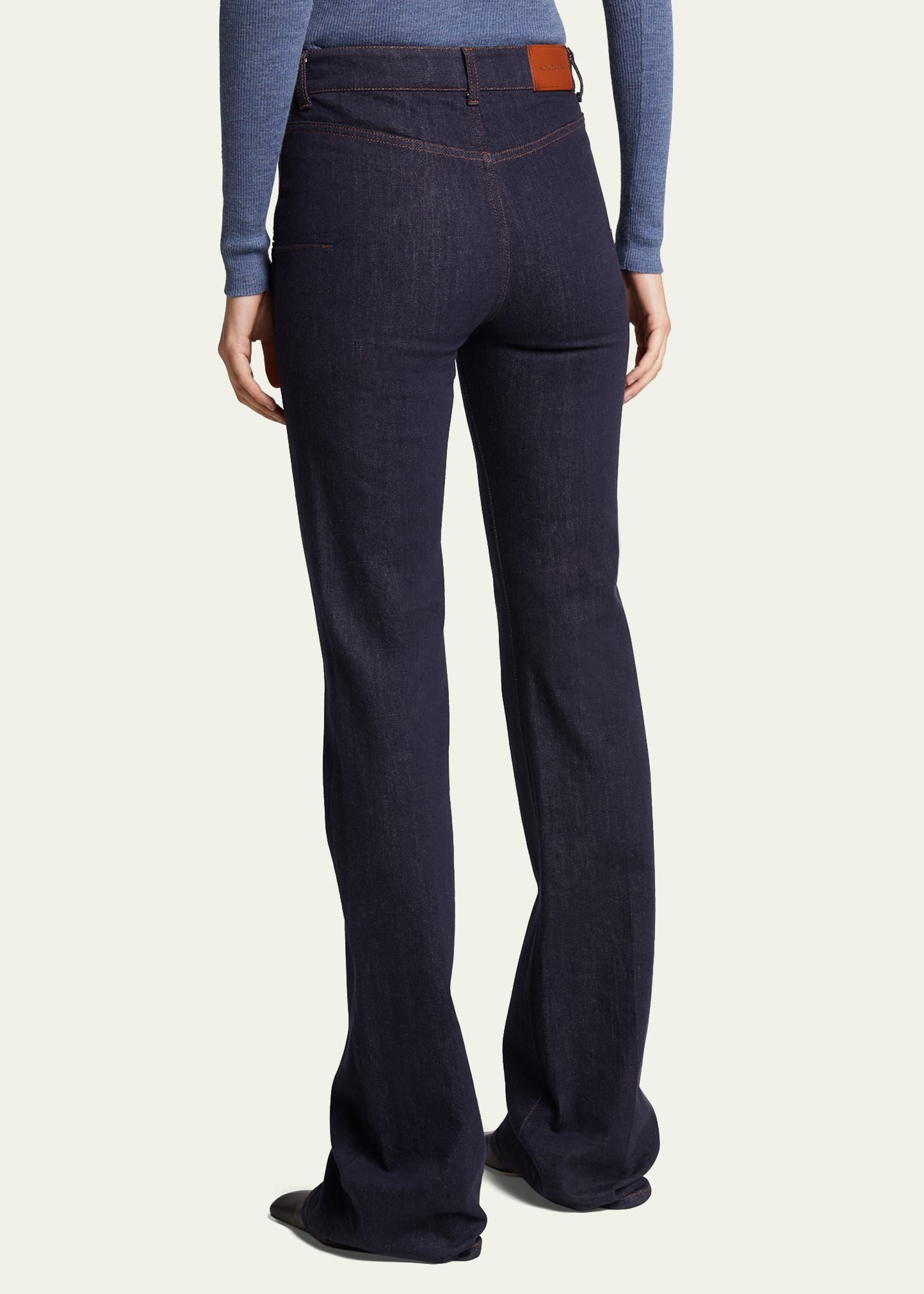 Flared Denim Pants - 3