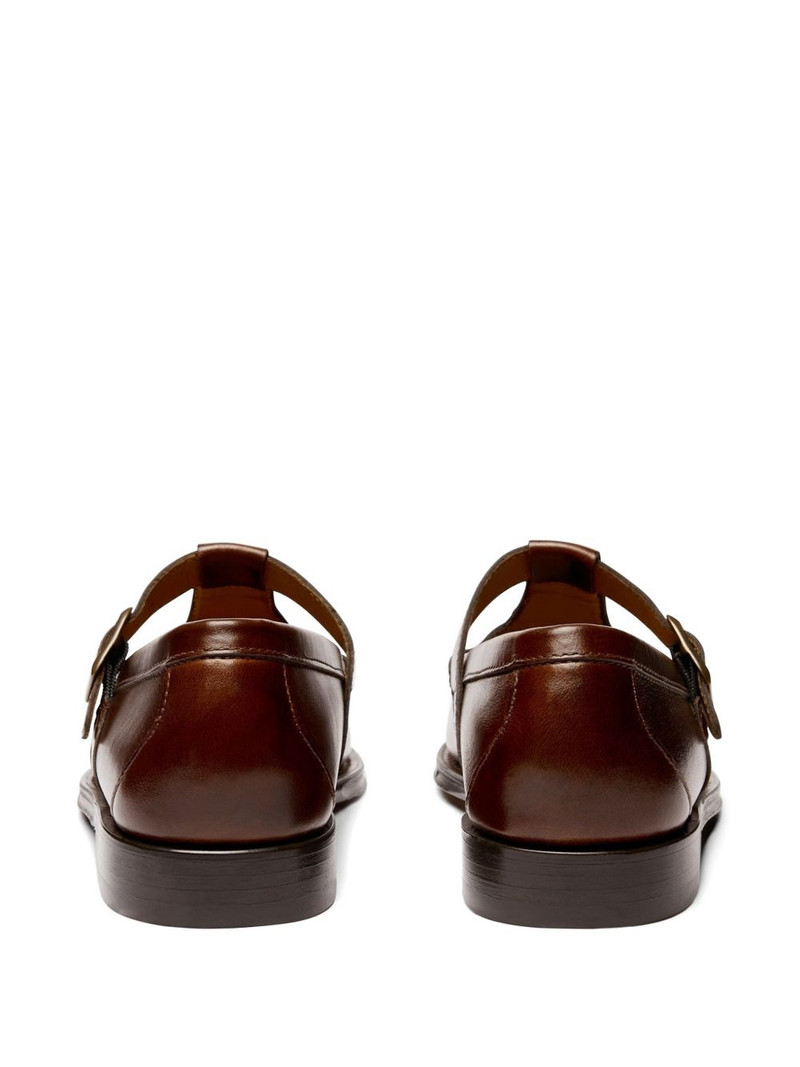 buckle-fastening leather loafers 3