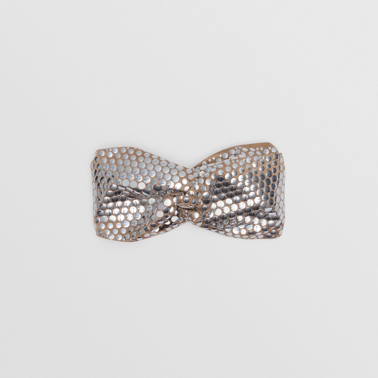 Metallic Paillette-embellished Silk Headband - 1