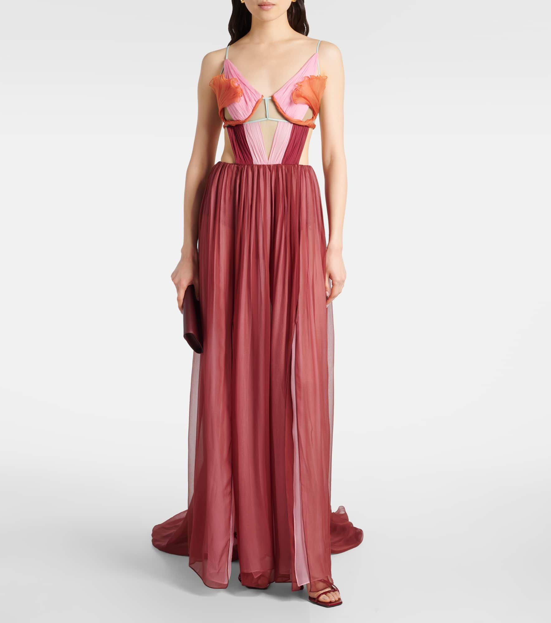 Dahlia silk open-back bustier gown - 2