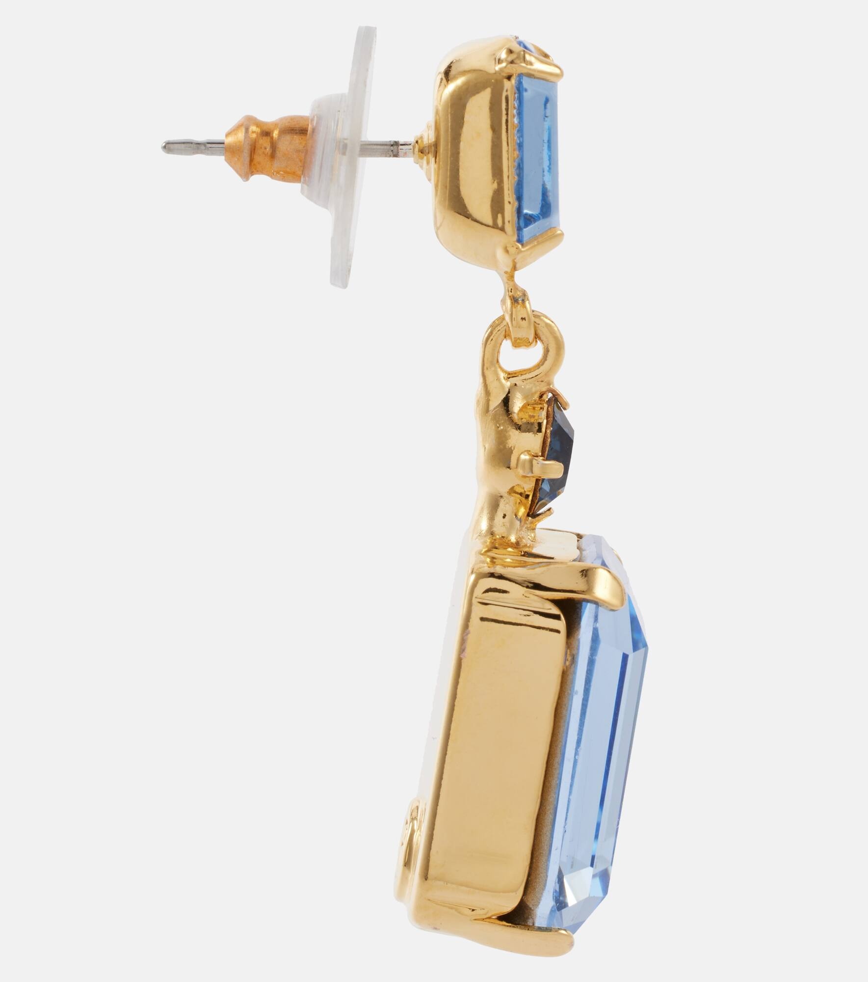 Justine gold-plated drop earrings - 2