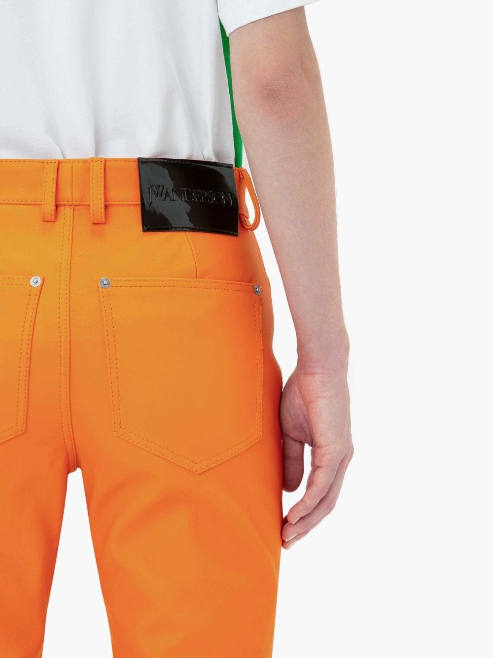 JW Anderson Orange leather pant | gebnegozionline | REVERSIBLE