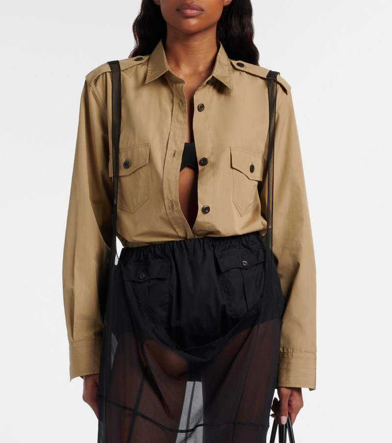 Prada Oversized silk crêpe de chine bra top outlook