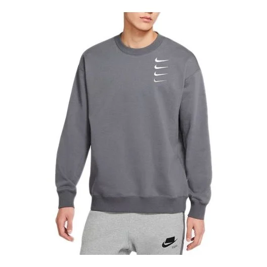 Nike French Terry Swoosh Gradient Round Neck Pullover Iron gray DB9408-022 - 1