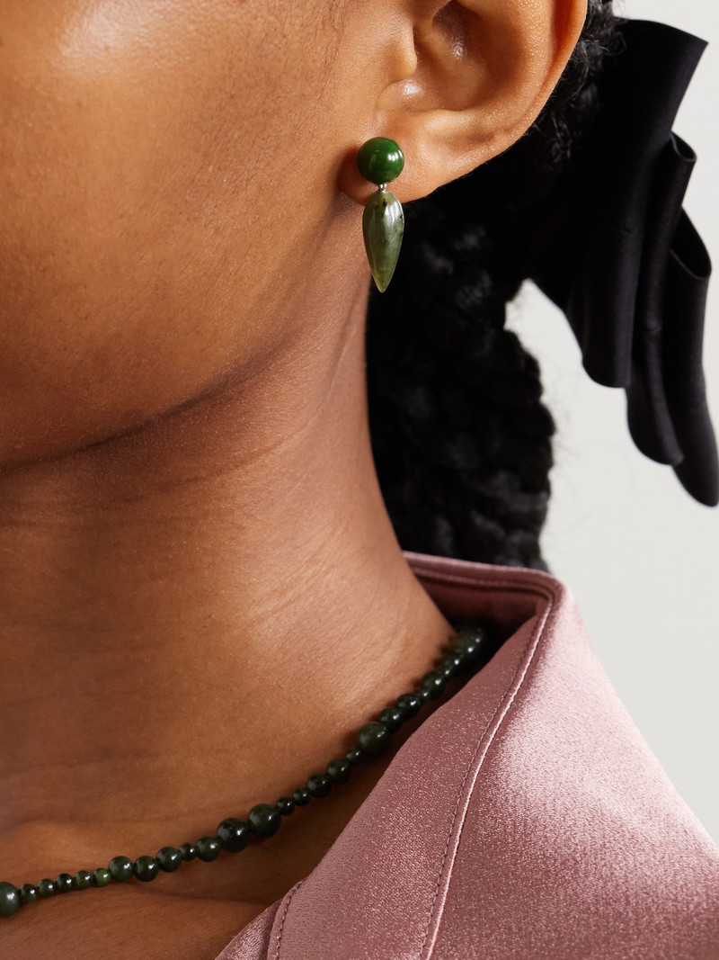 Sophie Buhai Tiny Phoenician Jade And Silver Earrings outlook