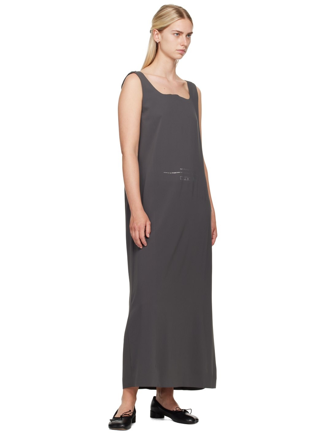Gray Fluid Maxi Dress - 4
