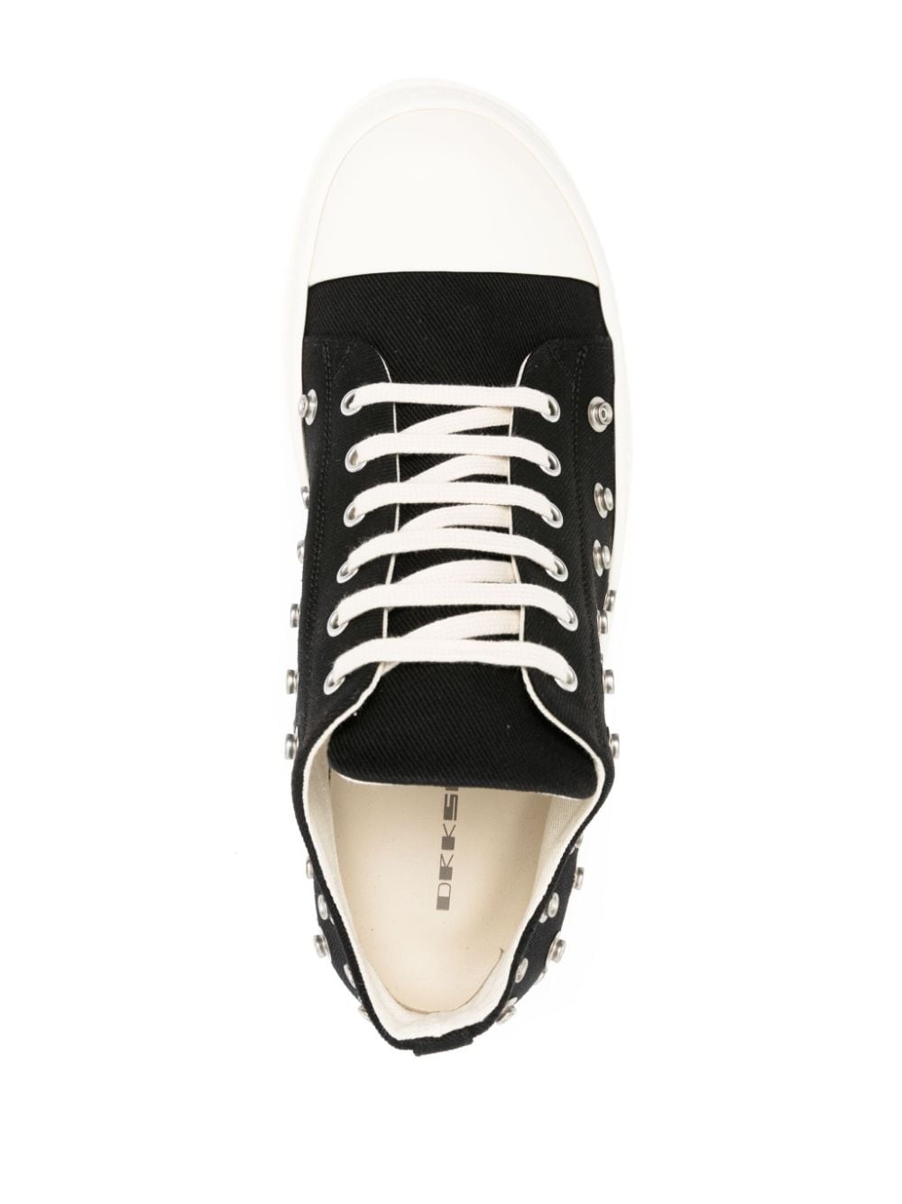 eyelet-embellished lace-up sneakers - 4