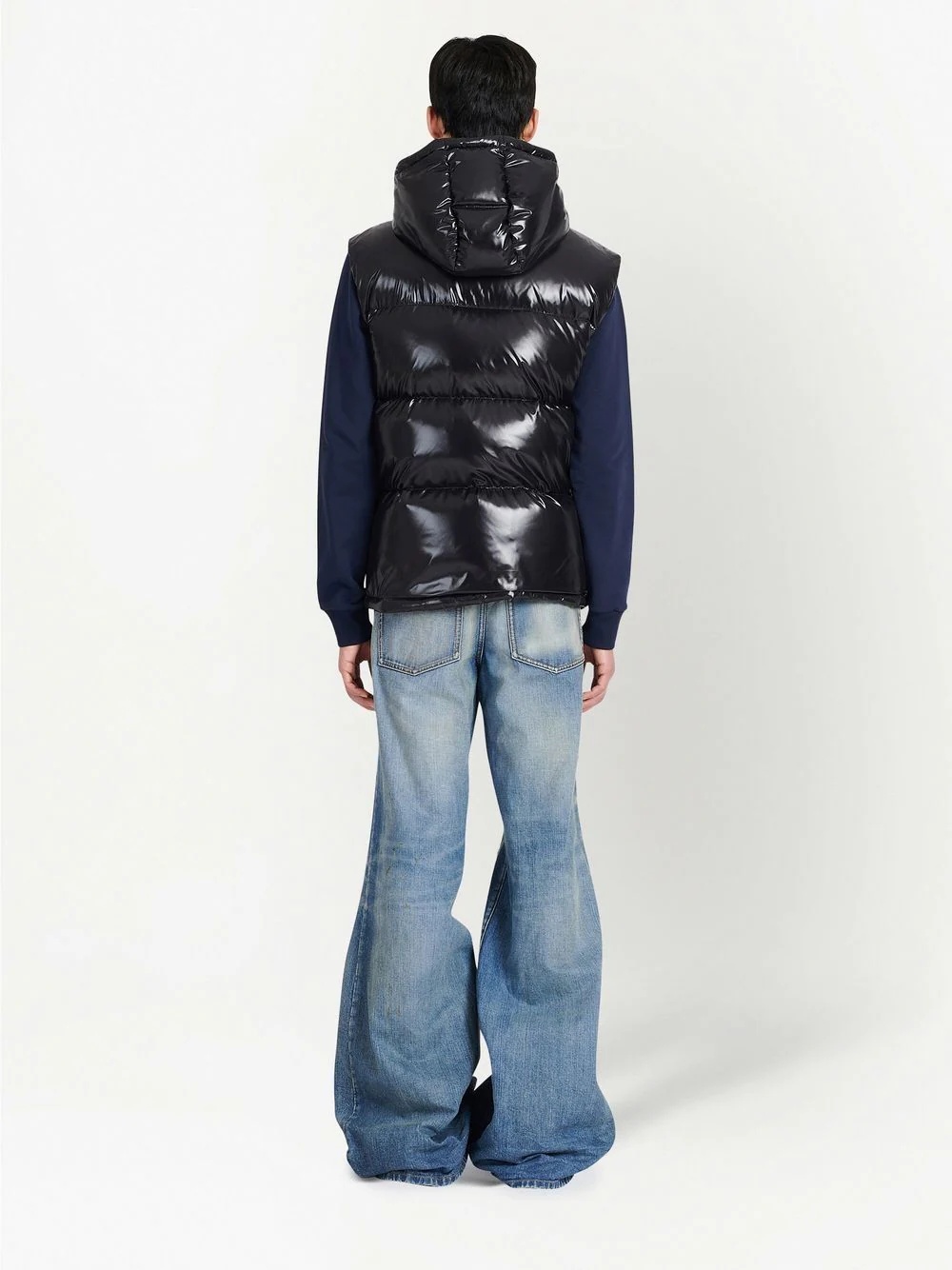 puffer hooded sleeveless jacket - 4