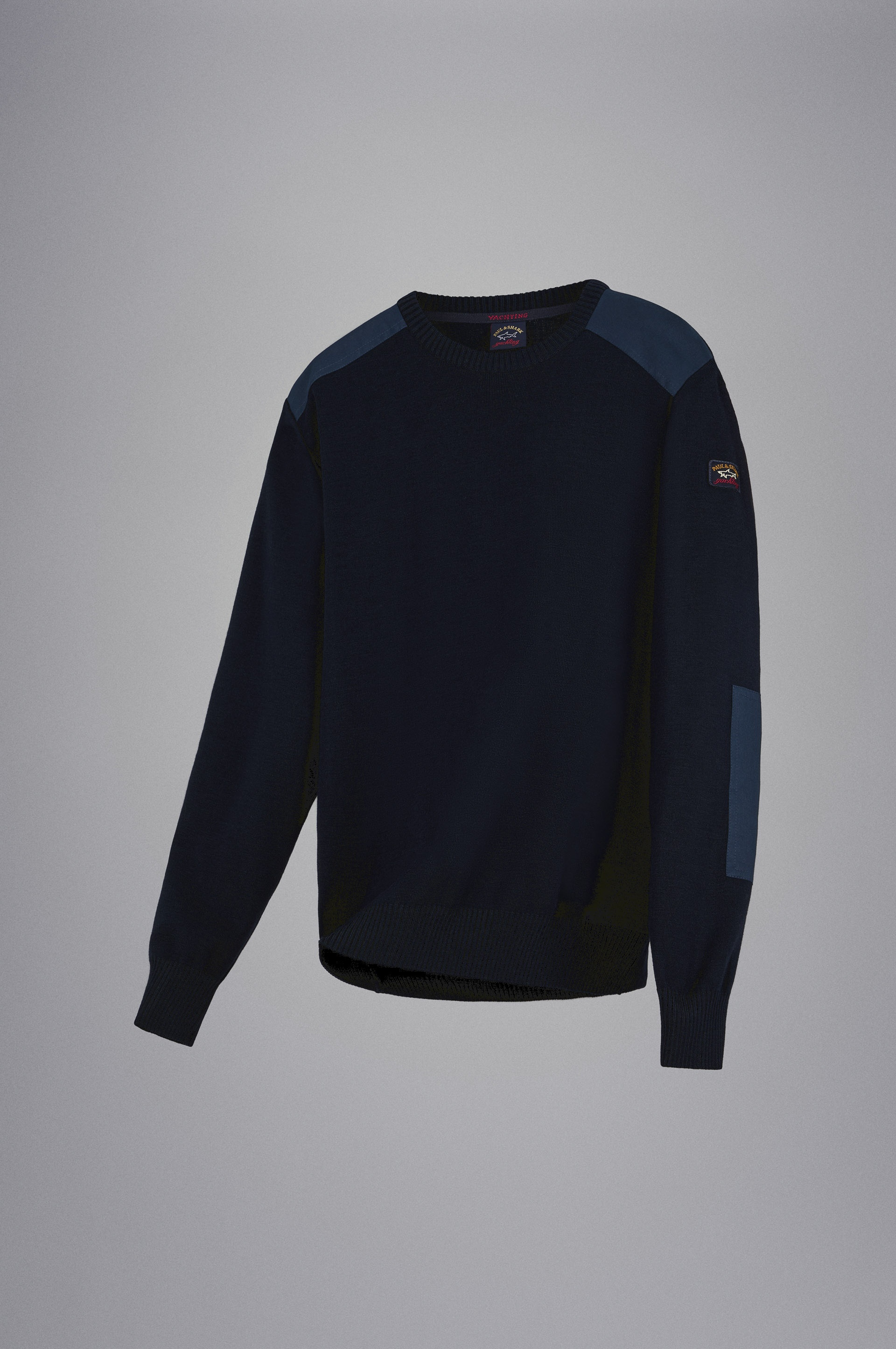 WOOL CREW NECK WITH ICONIC BADGE - 6