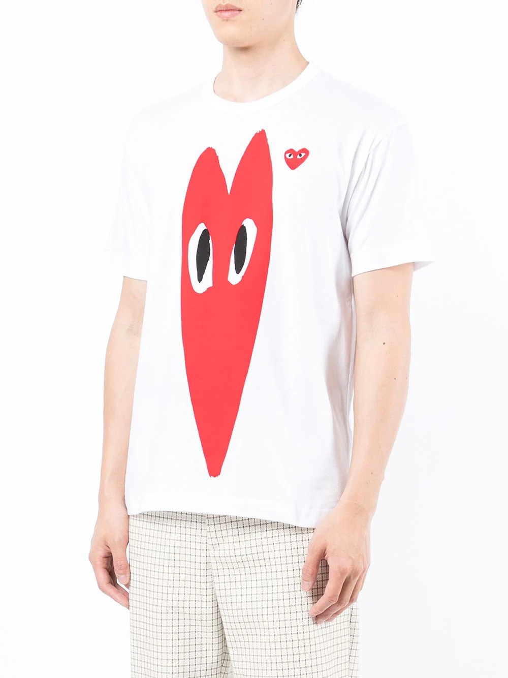 heart-print short-sleeved T-shirt - 3