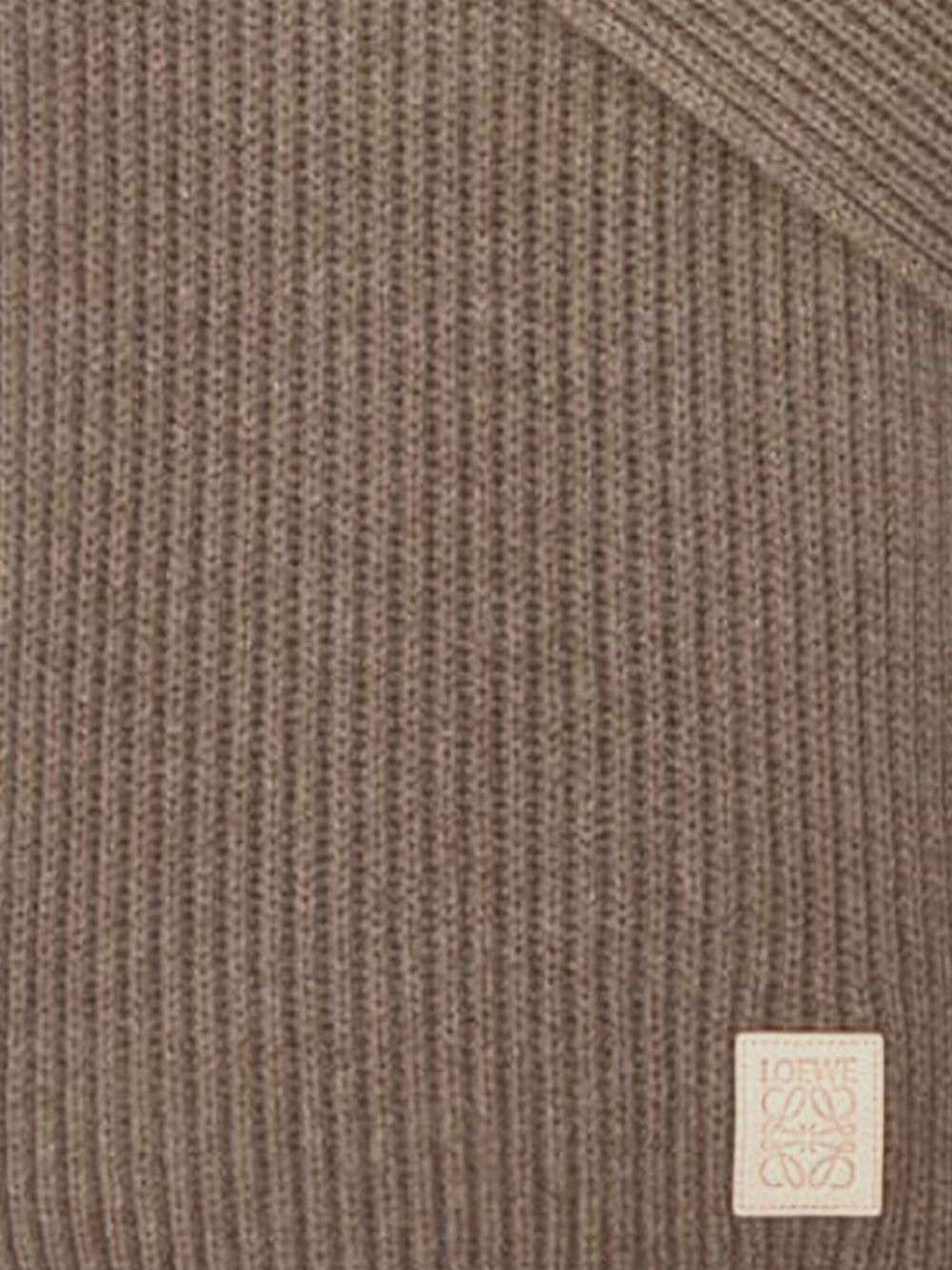 ribbed logo-plaque scarf - 2