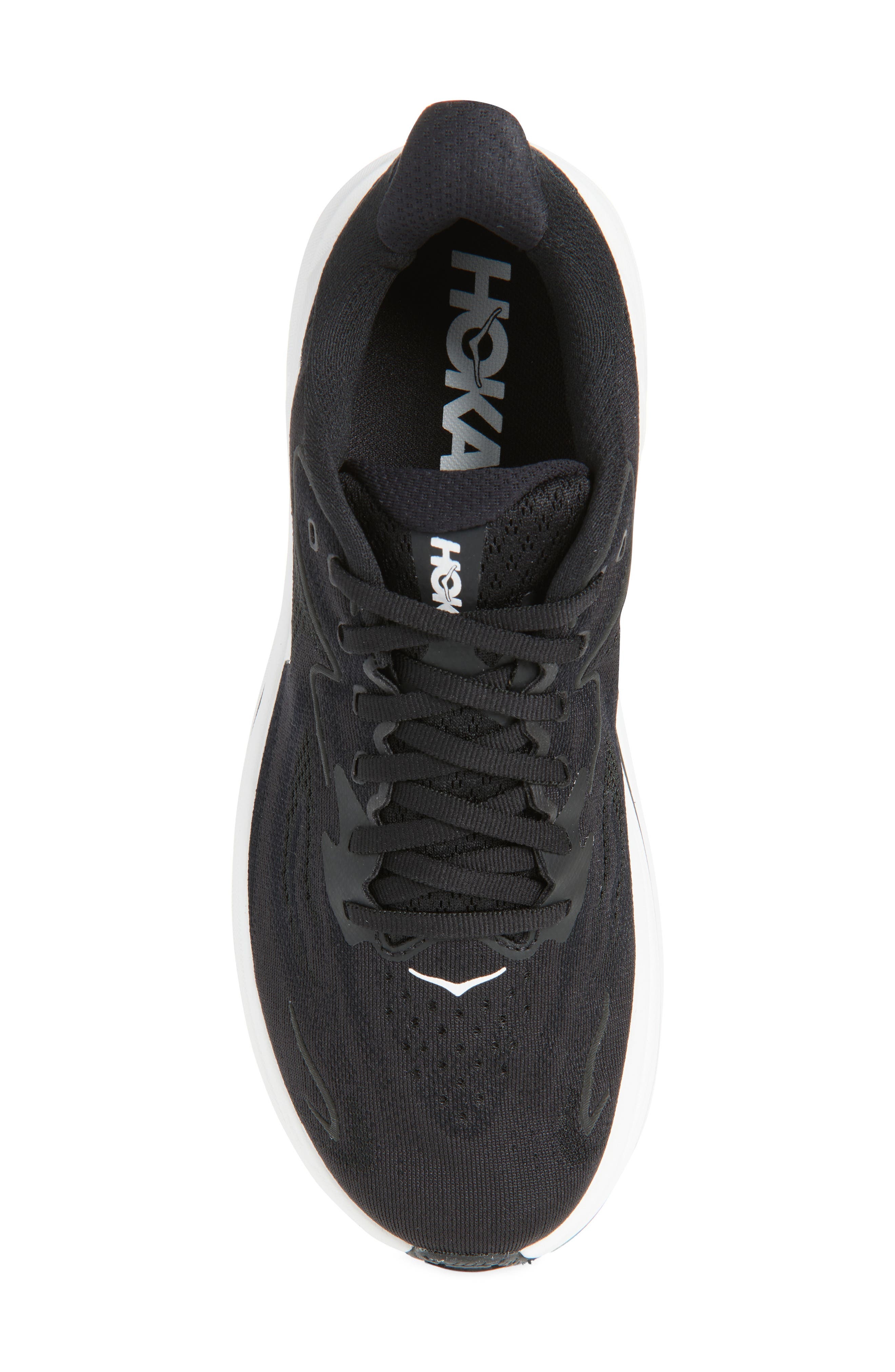 HOKA Clifton 10 Running Shoe in Black /White at Nordstrom - 5
