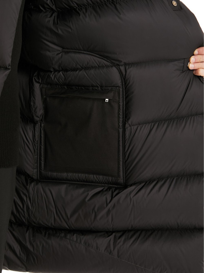 Black Down & Leather Sleeveless Jacket 8