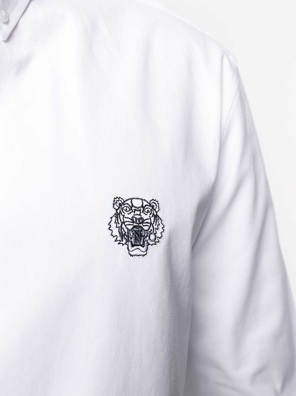 Tiger logo embroidered shirt  - 5