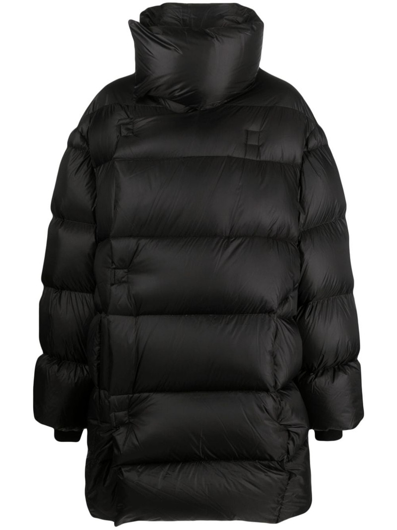 funnel-neck quilted down coat 1
