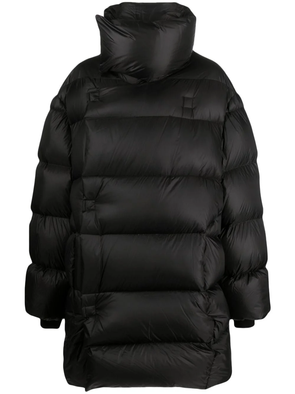 funnel-neck quilted down coat - 1