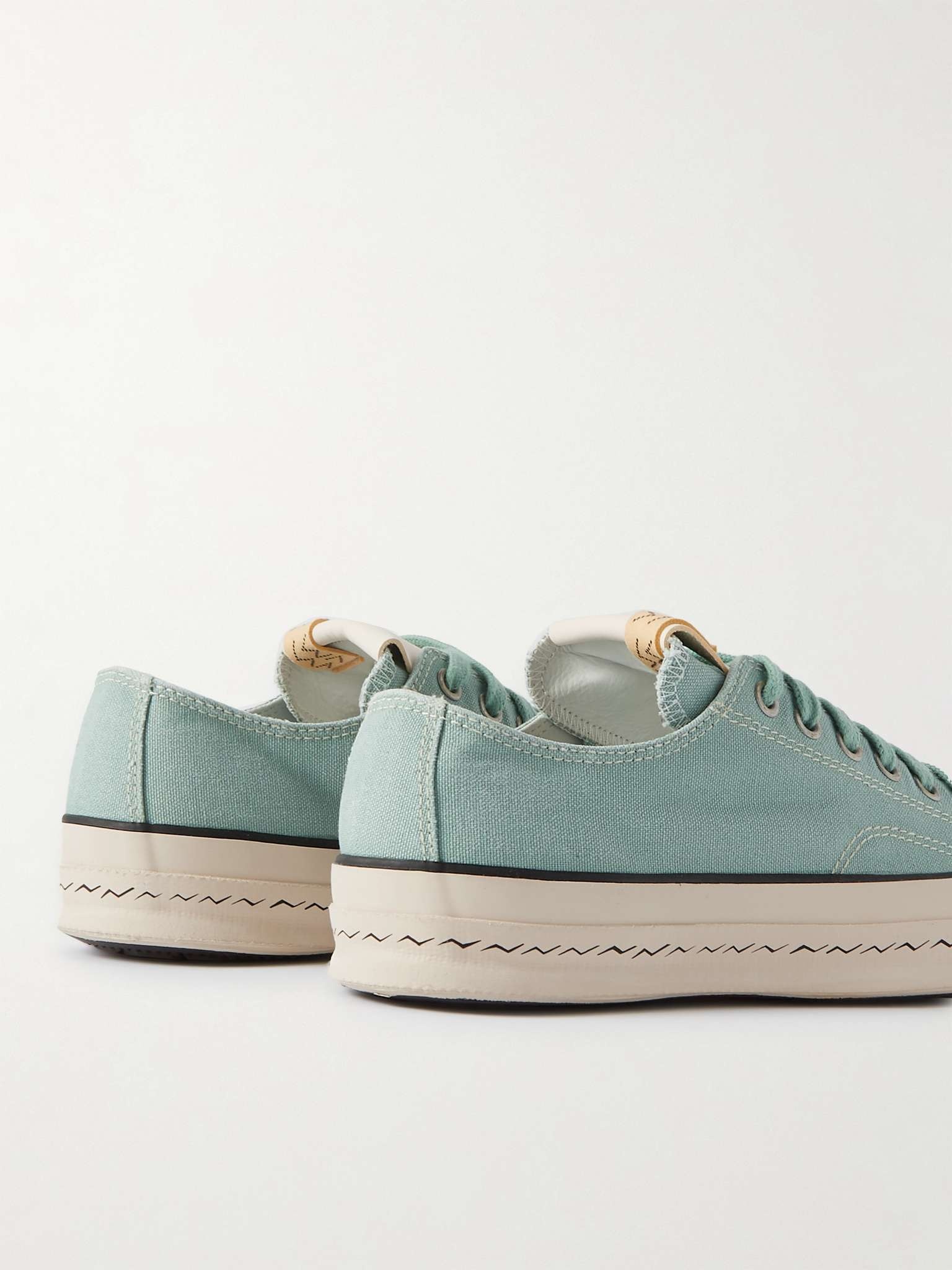 Skagway Leather-Trimmed Canvas Sneakers - 5