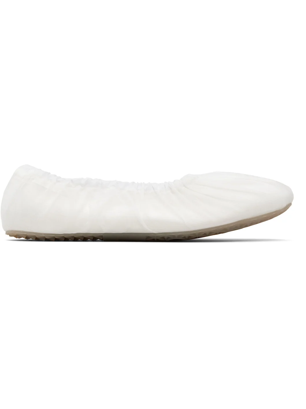 White Layered Ballerina Flats - 1