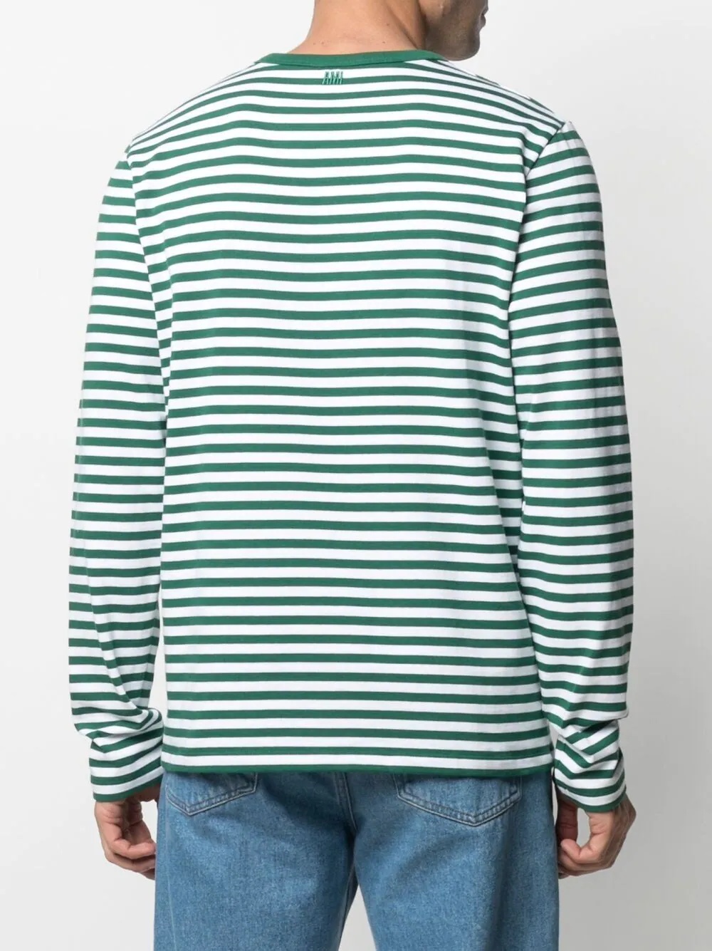 horizontal-stripe long-sleeve top - 4