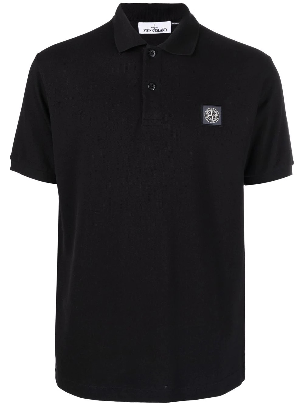 logo-patch polo shirt - 1