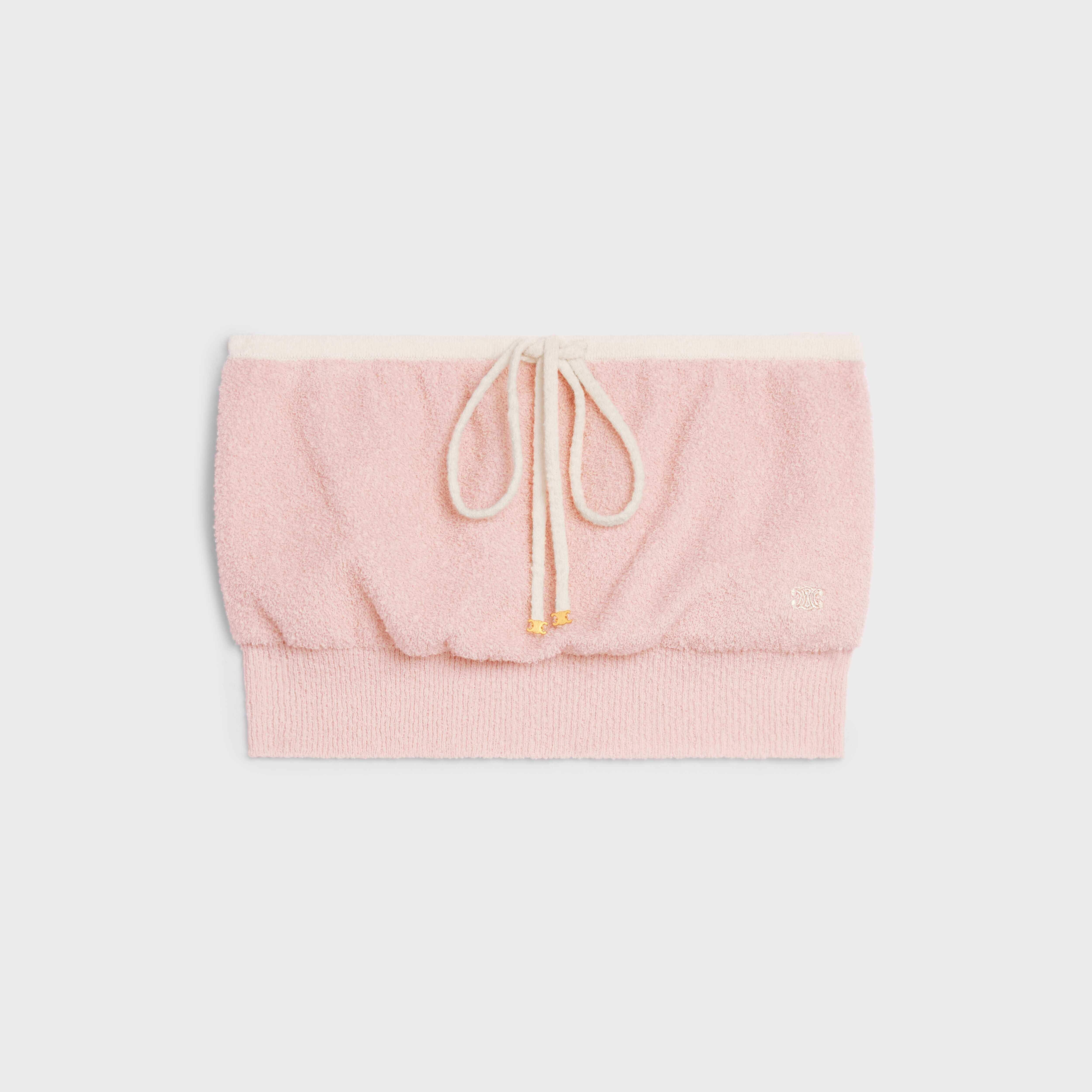 BANDEAU TOP IN COTTON BOUCLÉ - 1