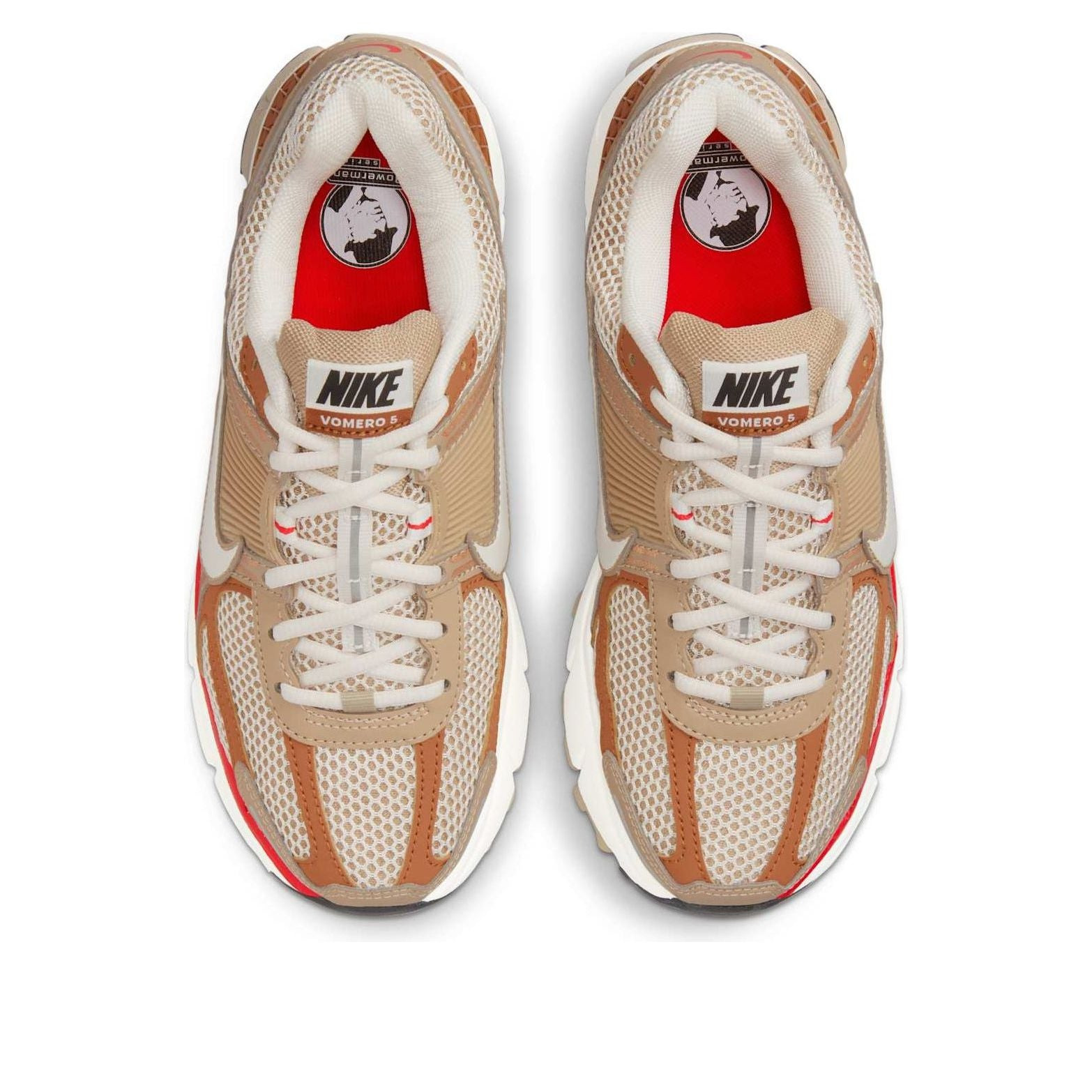 (WMNS) Nike Air Zoom Vomero 5 'Khaki Fire Red' HV0826-247 - 4