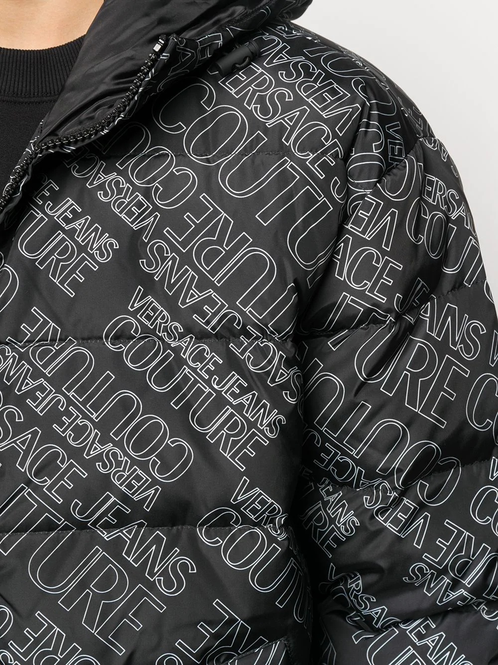 logo print puffer jacket - 5