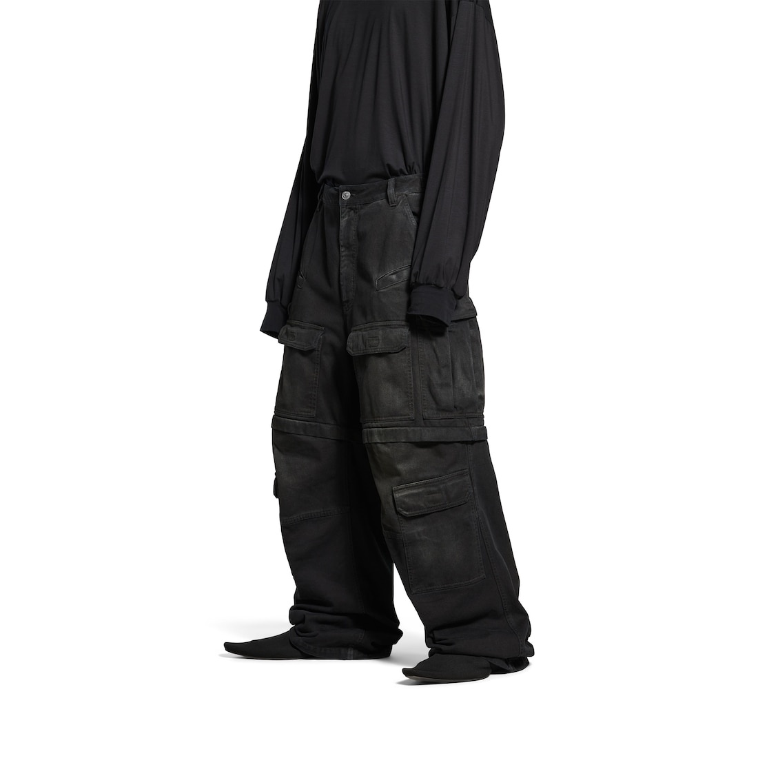 Men's Cargo Pants in Black - 5