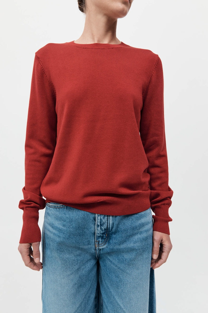 Classic Crew Neck Sweater - Rosso - 4