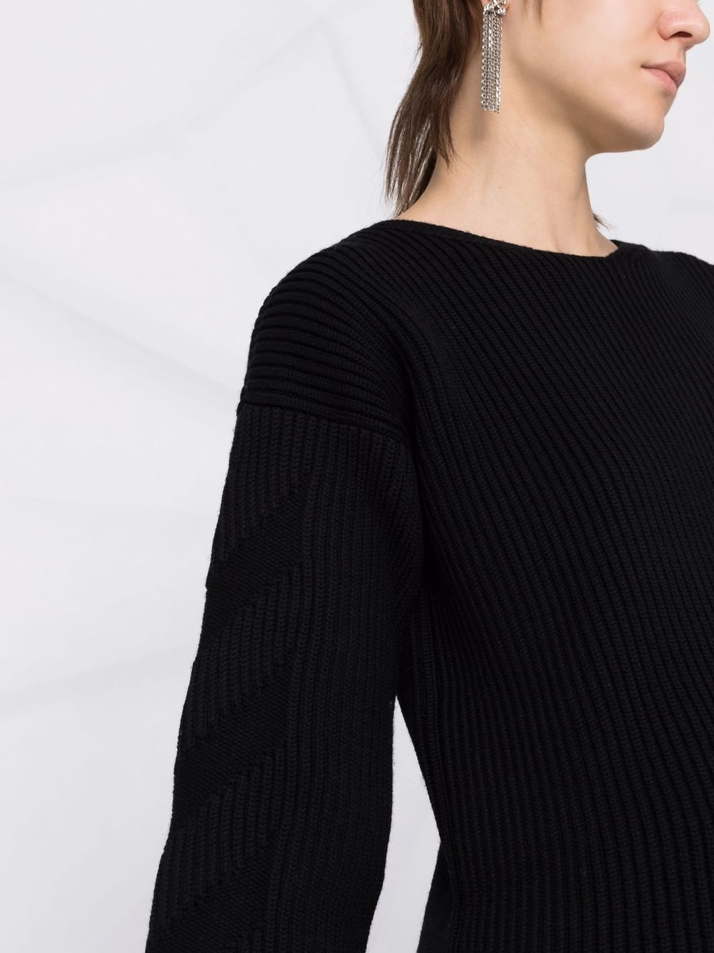 ribbed-knit wool jumper - 3