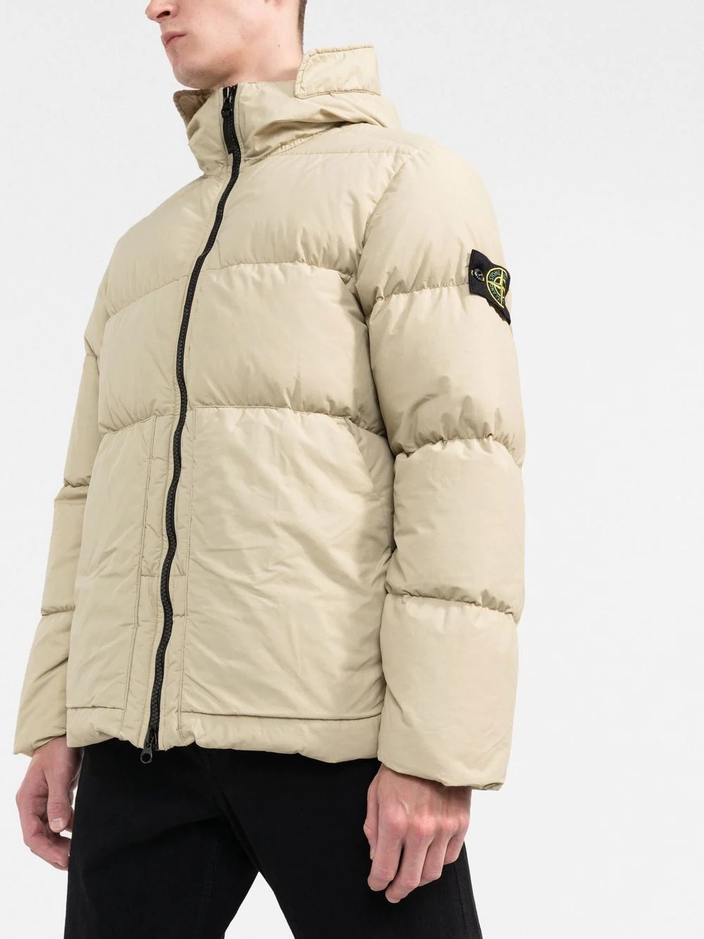 Compass-patch puffer jacket - 3