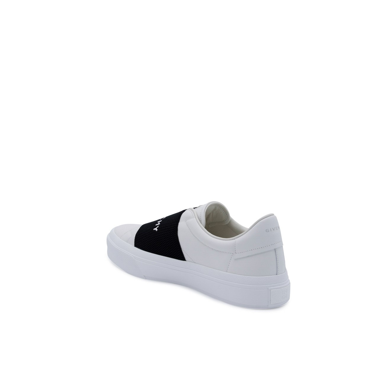 white and black leather city sneakers - 3