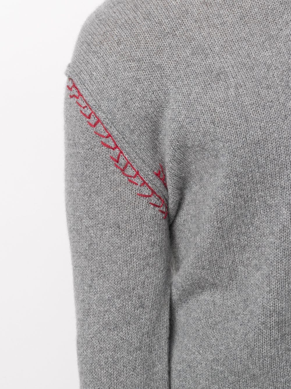 embroidered cashmere-blend jumper - 5