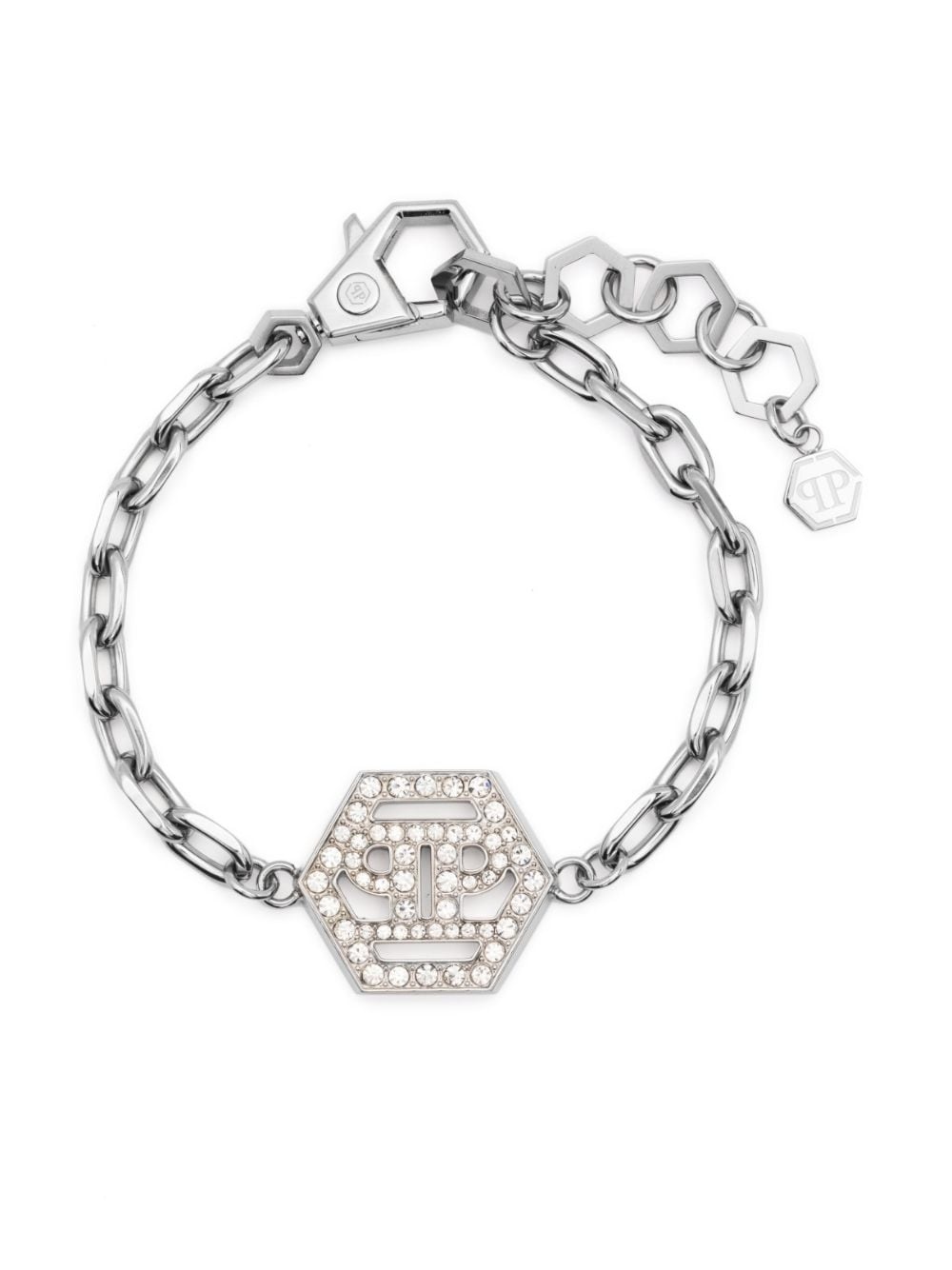 hexagon-logo chain-link bracelet - 1