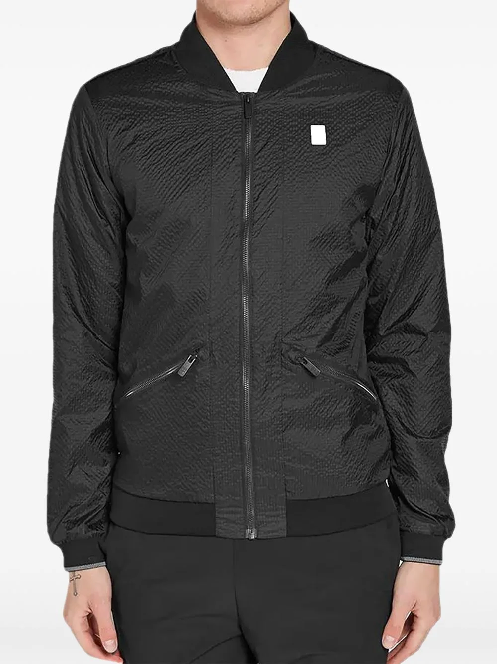 full-zip court bomber jacket - 1