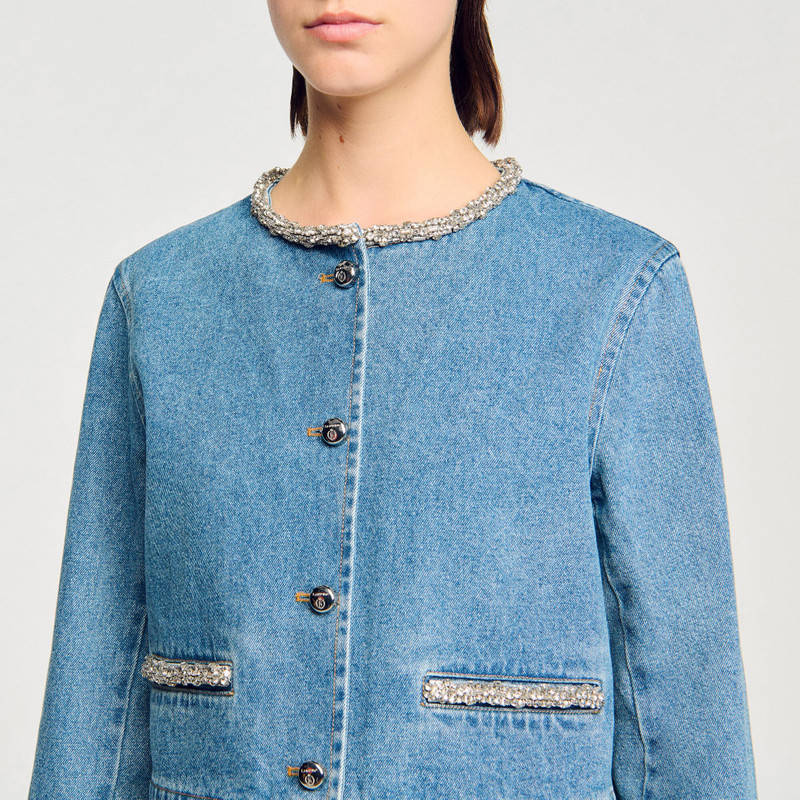 RHINESTONE DENIM JACKET 4