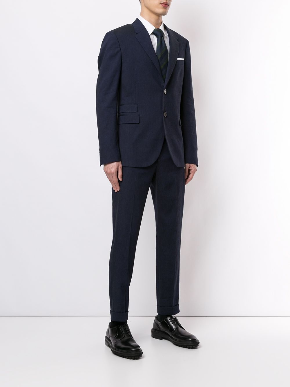 notched lapels tailored suit - 3