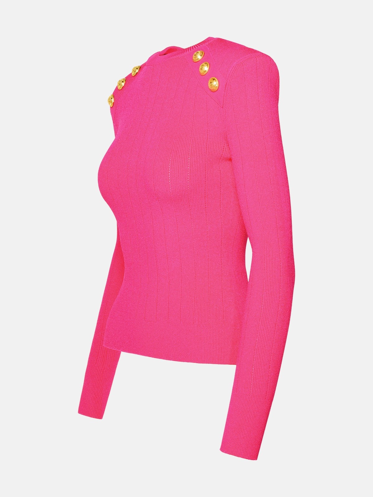 FUCHSIA VISCOSE BLEND SWEATER - 2