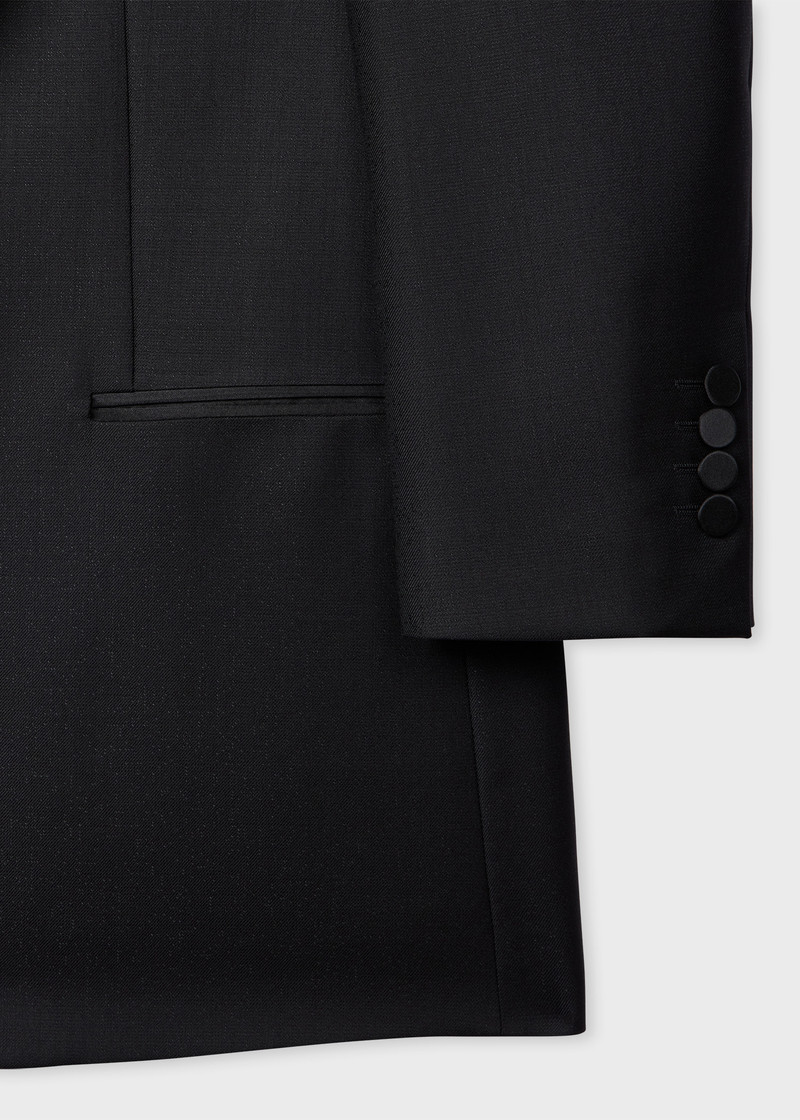 Black Wool-Silk Jacquard Evening Suit 3