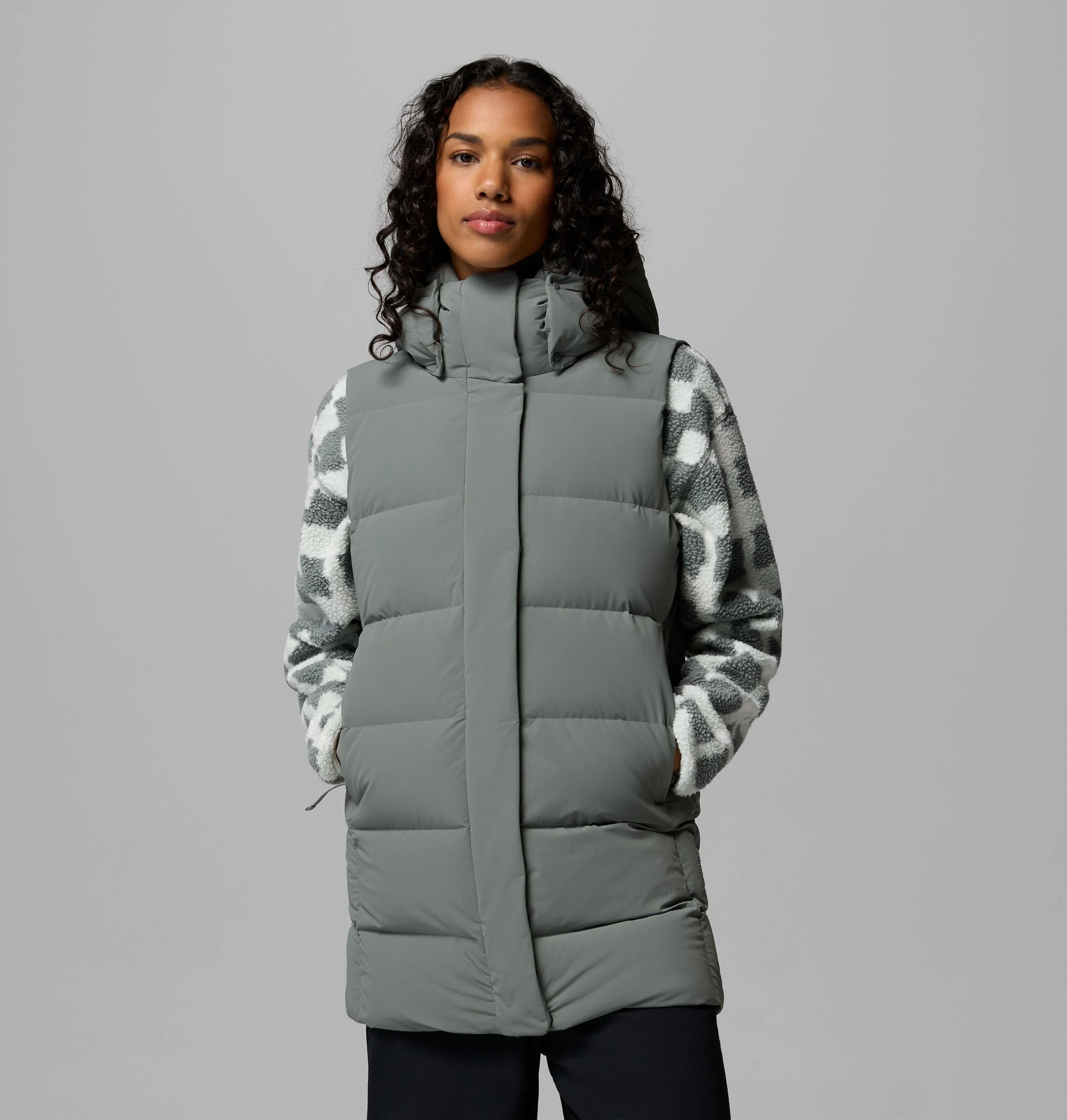 Women's Amaze Puff Mid Hooded Vest - 1