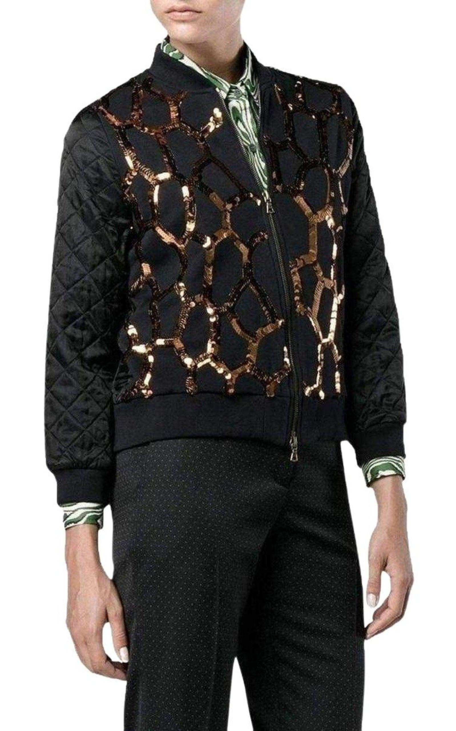 Sequin Zip-Up Jacket - 2