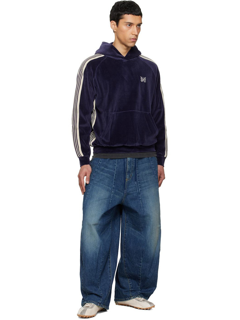 NEEDLES Navy Track Hoodie outlook