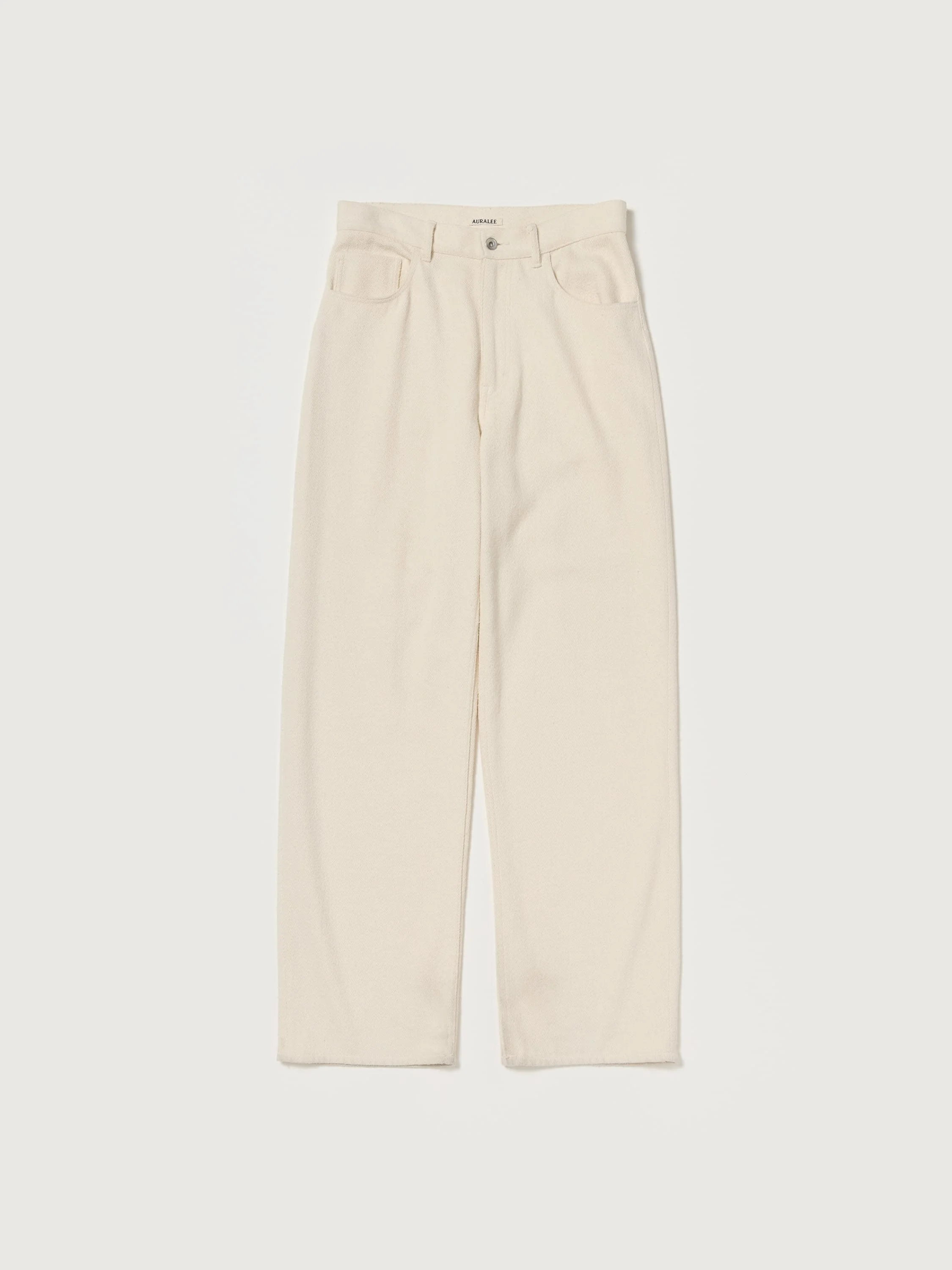 SILK NEP DENIM 5P WIDE PANTS - 1