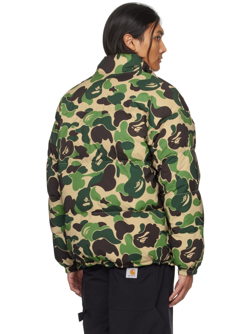 Green ABC Camo Reversible Down Jacket