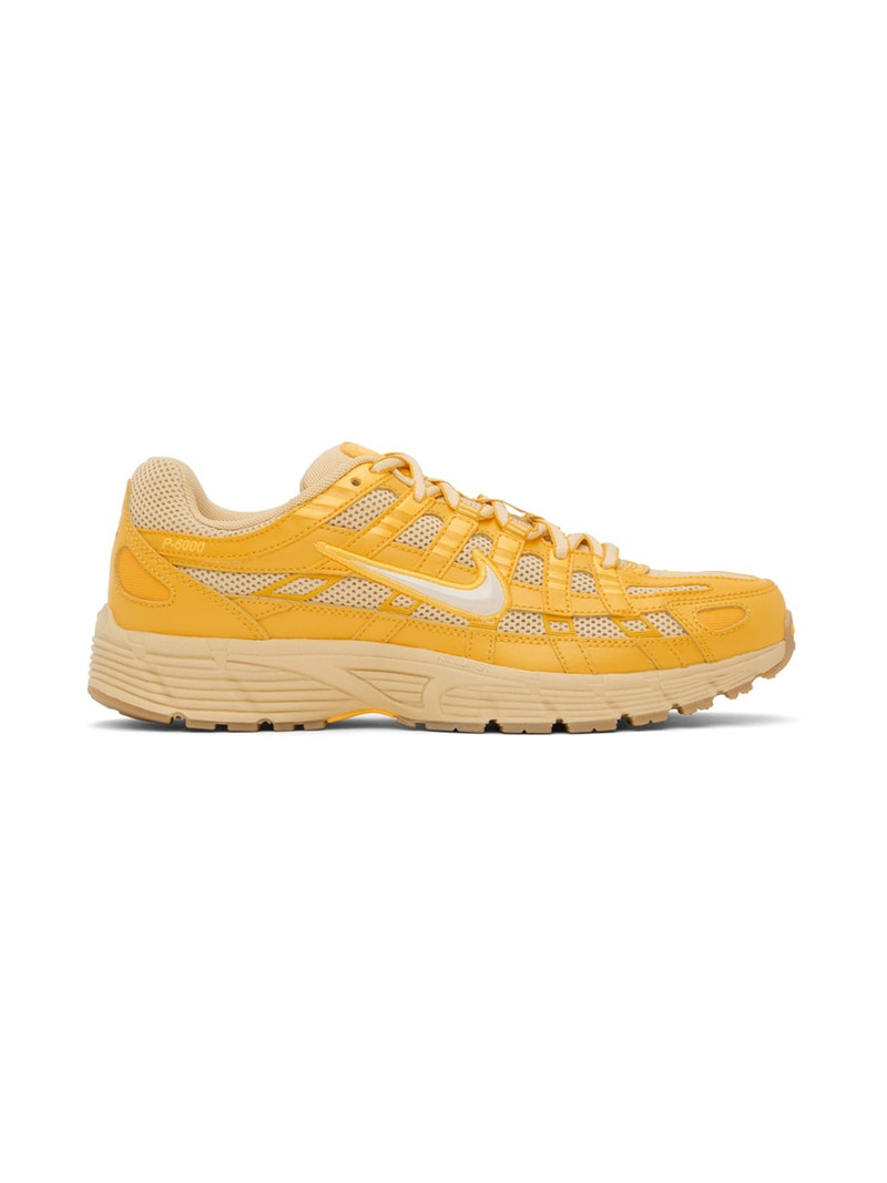 Beige & Yellow P-6000 Sneakers - 1
