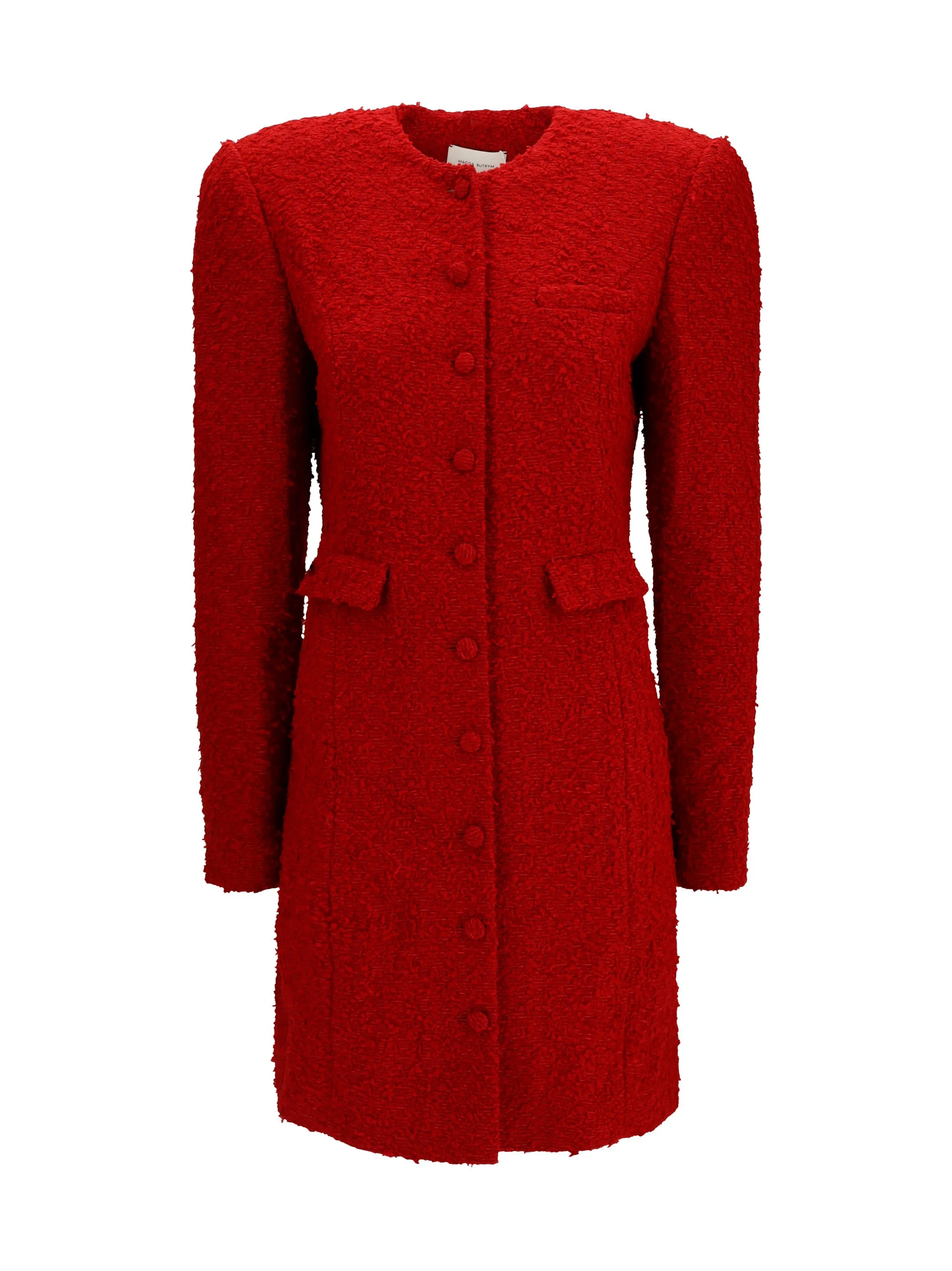 Magda Butrym Short Bouclé Dress Red Women - 1